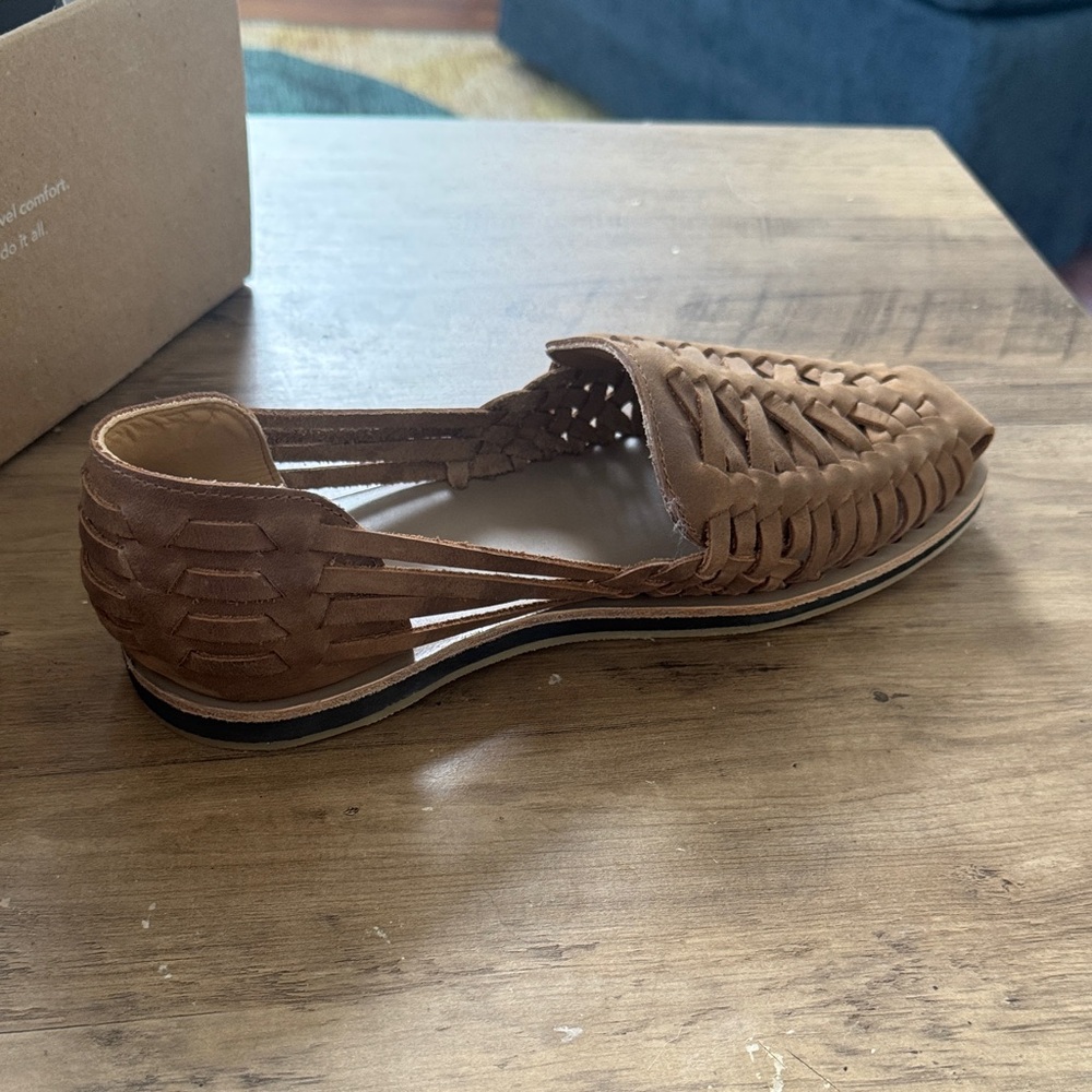 Nisolo Men Huarache Sandal in Tobacco 9.5